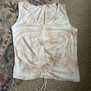 NWOT heart & hips Tie dye tank adjustable scrunch ties large